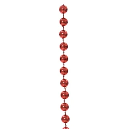 Decoris Kerstslinger - rood - kralen - 10 meter 2