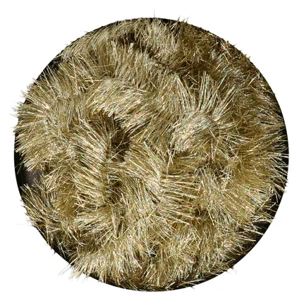 Decoris kerstslinger - goud glitter - 270 cm - folie/lametta slinger 2