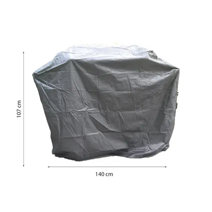 Housse de BBQ - Flokoo - Hydrofuge - Ajustable - 107 x 140 x 59 cm - Noir 2