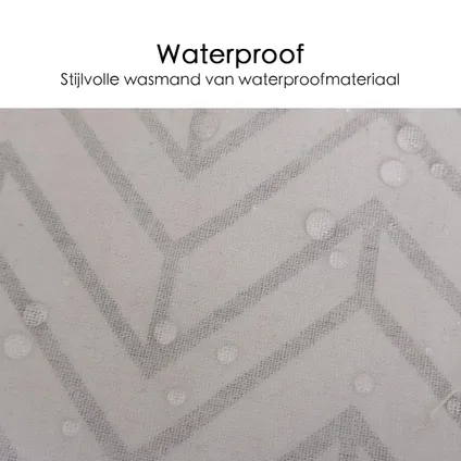 Flokoo Wasmand - Opbergzak - 60L - Waterproof - Zwart/wit 3