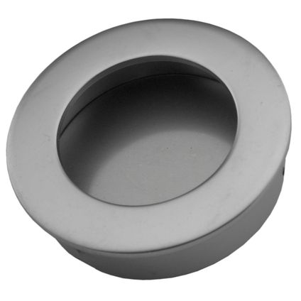 Schuifdeurkom rond 40mm Mat chroom Infrees diameter : 35mm Infreesdiepte : 11mm