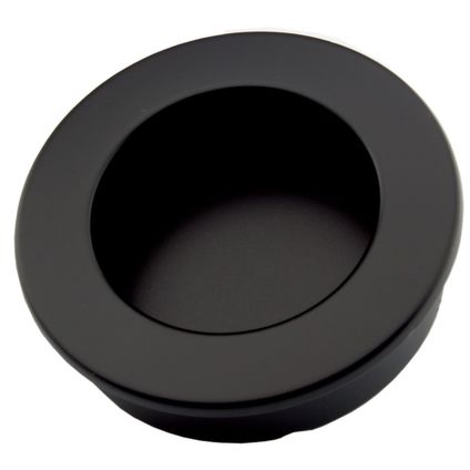 Schuifdeurkom rond 50mm Zwart Infrees diameter : 45mm Infreesdiepte : 11mm