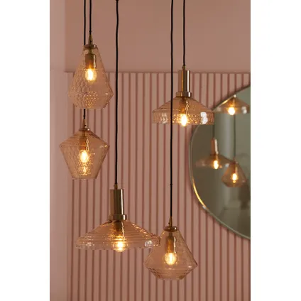 Light & Living - Hanglamp DELILO - Ø25x24cm - Oranje 5