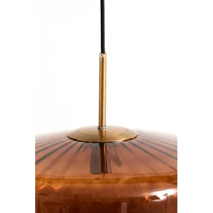 Light & Living - Hanglamp PLEAT - Ø40x17cm - Bruin 2