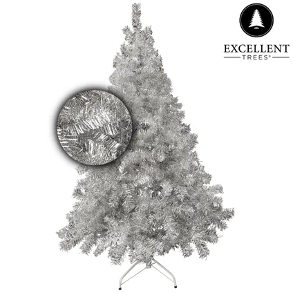 Excellent Trees Sapin de Noël Artificiel Argenté 210 cm 2