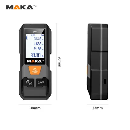 MAKA Digitale laser afstandmeter - 30 m - Aanpasbare meetreferentie 7
