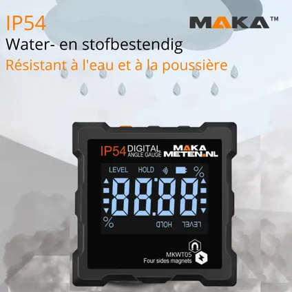 MAKA Digitale Hellingmeter - Hoekmeter - Magnetisch - Incl. Batterijen 4