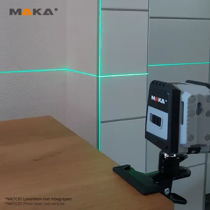 Laser Croix Vert MAKA - Rechargeable par USB-C - 0,3 mm/m - Auto-nivellement à 4° - Aimants intégrés 5
