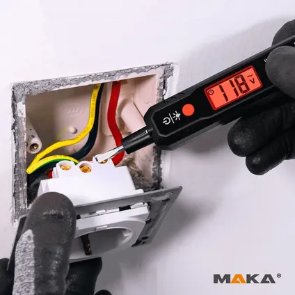 Détecteur de tension numérique MAKA - Tournevis - 12-300V - Affichage numérique 4