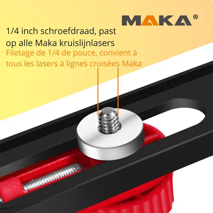 Support laser MAKA - Magnétique pour accrocher - Alternative au trépied - Trépied pour outils de mesure 4
