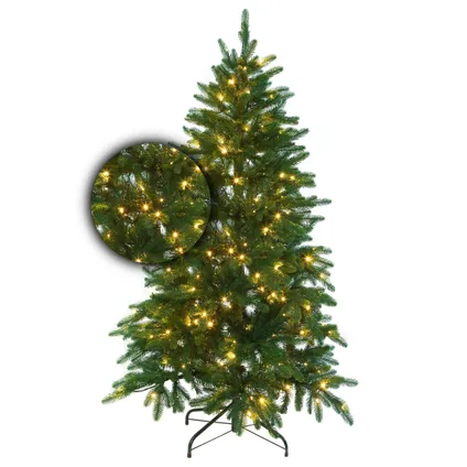 Luxe Kerstboom Excellent Trees® LED Falun Green 210 cm - 350 Lampjes 2