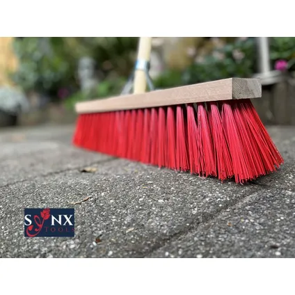 Synx Tools Street Broom Nylon Rouge 50cm - Balais - Balayeuse - City Broom