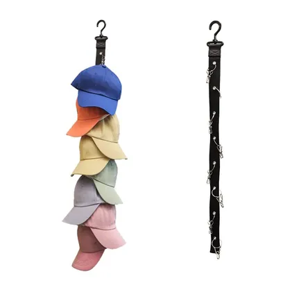 Cap Rack - Jeemsie - Noir - 2 pièces - Rotatif à 360 degrés - Organisateur de casquettes 6