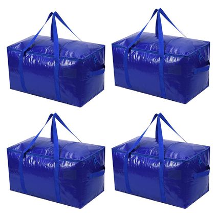 Sacs de rangement XL - Flokoo - Bleu - 4 pièces - 92 litres - Sacs de déménagement - Big Shopper