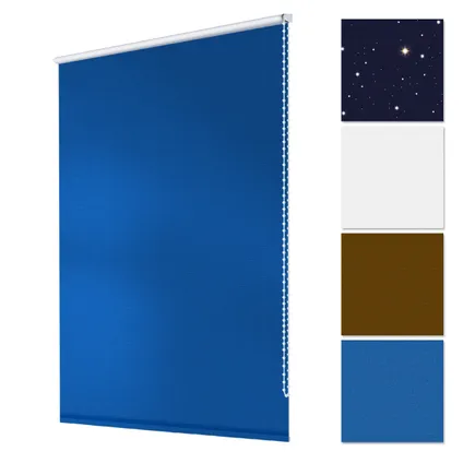Store Enroulant ECD Germany Occultant 100 x 230 cm - Bleu Foncé - Klemmfix - Sans Perçage 5