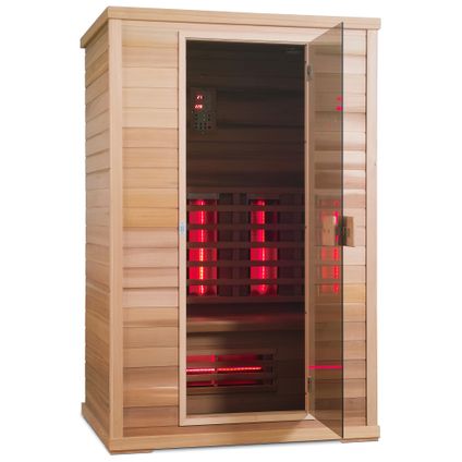 Health Company 3 sauna à infrarouges avec DUO stralers - Hemlock