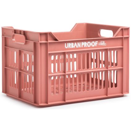 UrbanProof Fietskrat Recycled 30 liter polypropyleen oudroze
