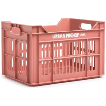 UrbanProof Fietskrat Recycled 30 liter polypropyleen oudroze 2