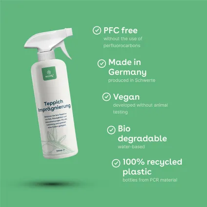 Spray imperméabilisant pour tapis - eco:fy - 2.5l - protection contre l'humidité et la saleté 4