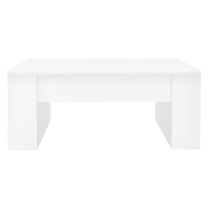 Table basse ML-Design blanc salon table d'appoint en MDF avec 2 étagères moderne élégant 3