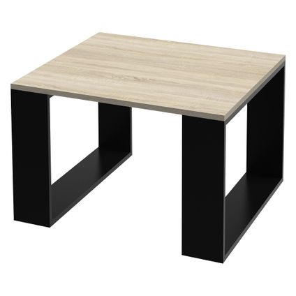Table basse de salon ML-Design moderne table d'appoint noir MDF imitation chêne 65x40 cm