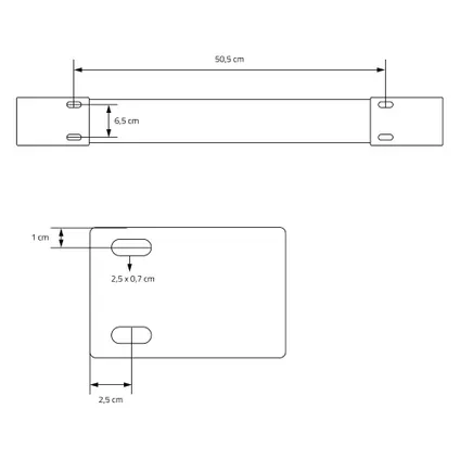 Jeu ML-Design 2x Pieds de Table en Forme de U 70x74 cm, Noir, Profil 8x4 cm, Métal 8