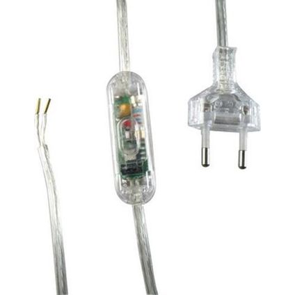Câble de connexion Relco 2mètres + dimmer - 10-150W - Transparent