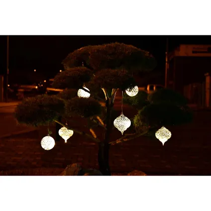 IKO kerstbal goud - met led verlichting- D15 cm - aan draad 3