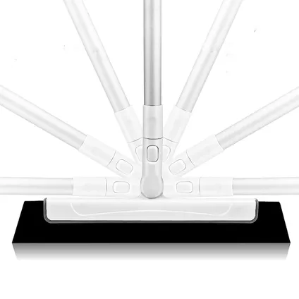 Jeemsie Vloerwisser met Lange steel - 125 cm - Wit - Vloertrekker met Verstelbare steel 3