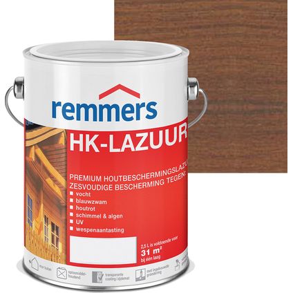 Remmers HK lazuur 3 in 1 houtbescherming Noten 0,75 liter
