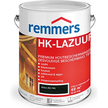 Remmers HK glaze 3 en 1 protection du bois ébène 2,5 litre