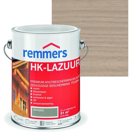 Remmers HK lazuur 3 in 1 houtbescherming Zilvergrijs 0,75 liter