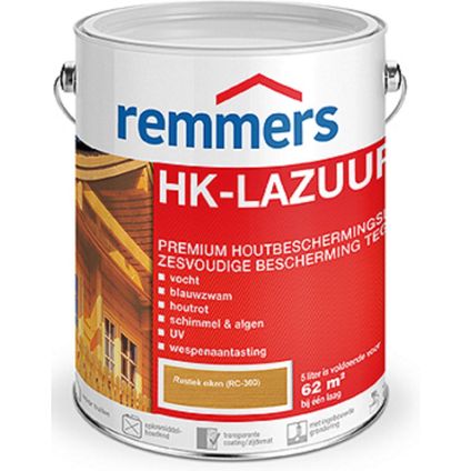Remmers HK lazuur 3 in 1 houtbescherming Rustiek eiken 0,75 liter