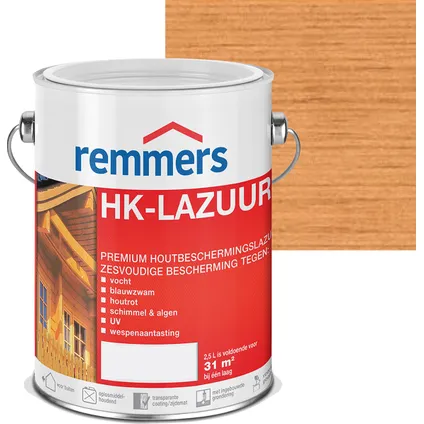 Remmers HK lazuur 3 in 1 houtbescherming Licht eiken 0,75 liter