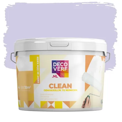 Decoverf clean peinture murale, couleur lilas doux 4L