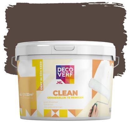 Decoverf clean peinture murale, couleur Ébène 4L