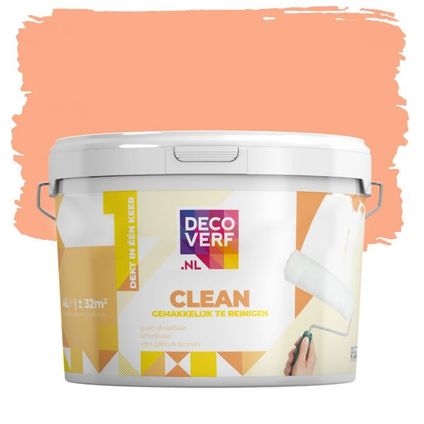 Decoverf clean muurverf abrikoos, 4L