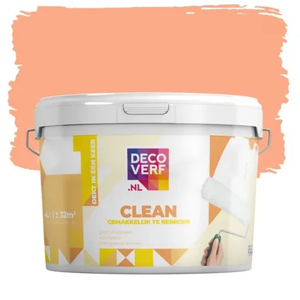 Decoverf clean peinture murale, couleur abricot 4L