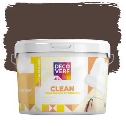 Decoverf clean peinture murale, couleur brun café 4L