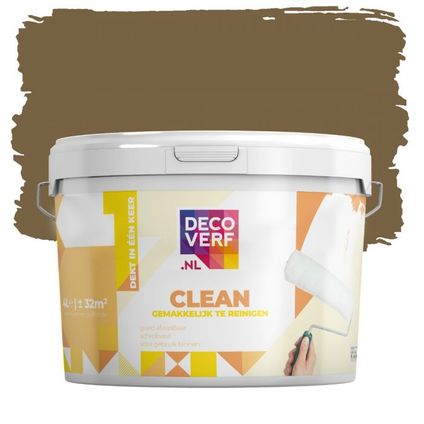 Decoverf clean peinture murale, couleur brun foie 4L