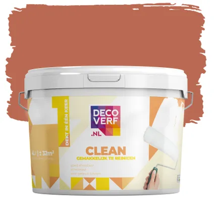 Decoverf clean peinture murale, couleur orange toscane 4L