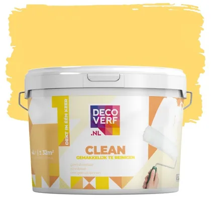 Decoverf clean peinture murale, couleur jaune mais 4L