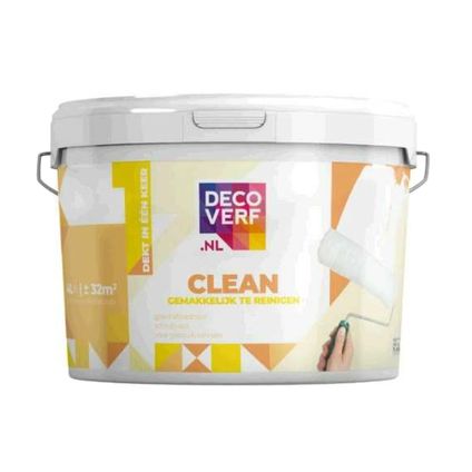 Decoverf clean peinture murale, couleur blanc 9003 4L