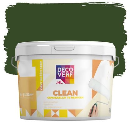 Decoverf clean peinture murale, couleur vert foret 4L
