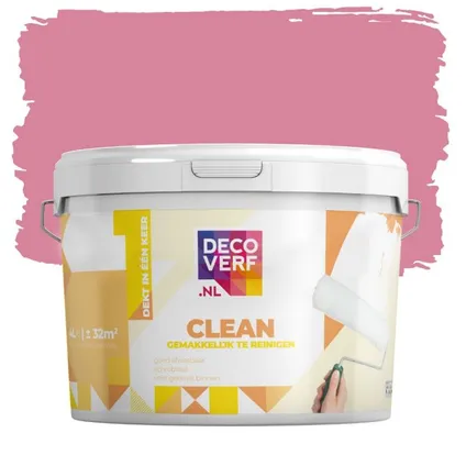 Decoverf clean peinture murale, couleur rose clair 4L
