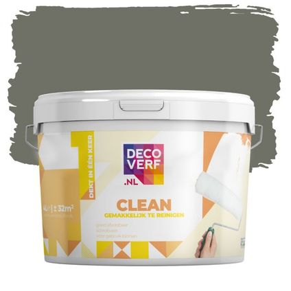 Decoverf clean muurverf steengrijs, 4L