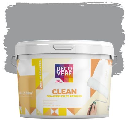Decoverf clean muurverf grafiet, 4L