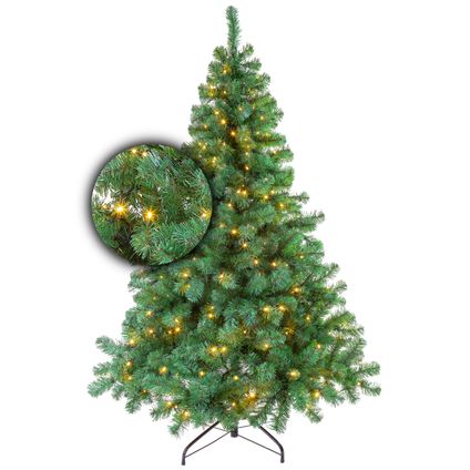 Sapin de Noël de luxe Excellent Trees® LED Stavanger Vert 150 cm avec éclairage