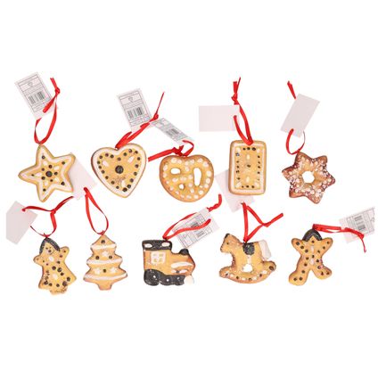 Kersthangers - 10 stuks - gingerbread - kerstkoekjes - 5 cm