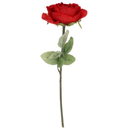 Top Art Kunstbloem roos Diana - rood - 36 cm - kunststof steel